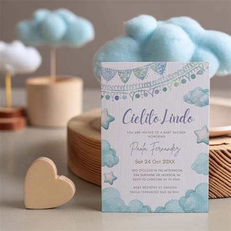 Editable Cielito Lindo Baby Shower Invitation Talavera Theme Baby