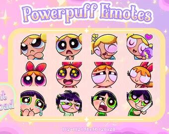 Cute Powerpuff Girls Emotes For Twitch Youtube Buttercup Etsy