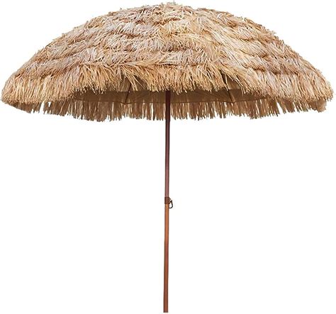 Wezest Hawaii Straw Parasols Beach Sun Umbrella Ft Hawaii Straw