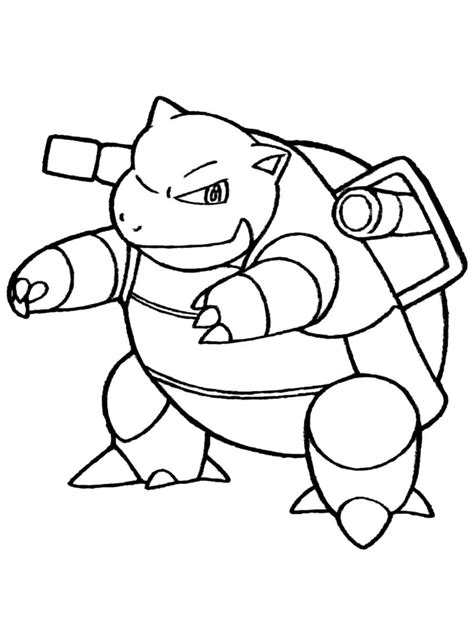 Coloriage Pokémon Tortank télécharger et imprimer gratuit sur