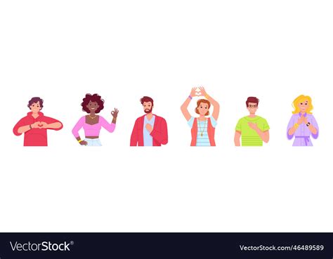 Grateful people cartoon characters gratitude Vector Image