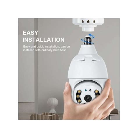 optically rotating cctv bulb camera smart wi fi security
