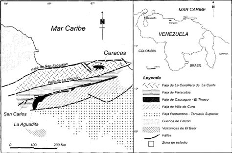 Fig l Mapa geológico simplificado de la zona norte central de