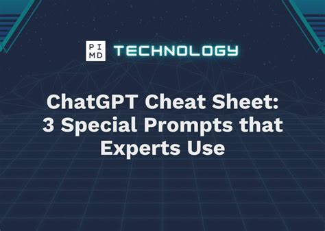 Chatgpt Cheat Sheet 3 Special Prompts That Experts Use Passive Income Md