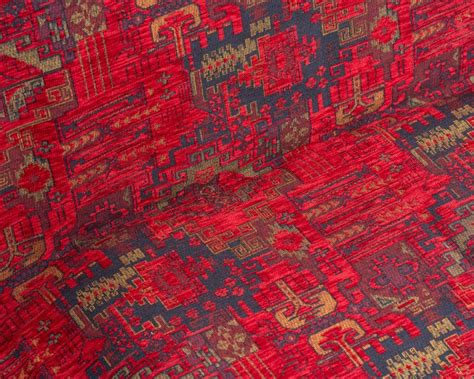 Dark Red Upholstery Fabric Turkish Fabric By The Yards Turkish Fabric