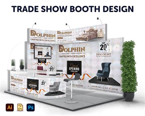 Design A Trade Show Booth And Backdrop For Your Exhibition By Nabeel