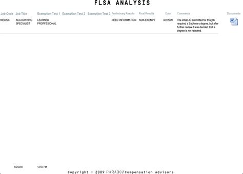 Flsa Exemption Test Worksheet