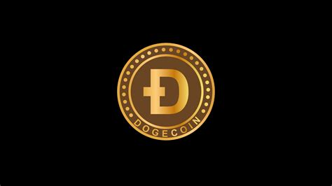 Dogecoin Wallpaper 4k Black Background Logo