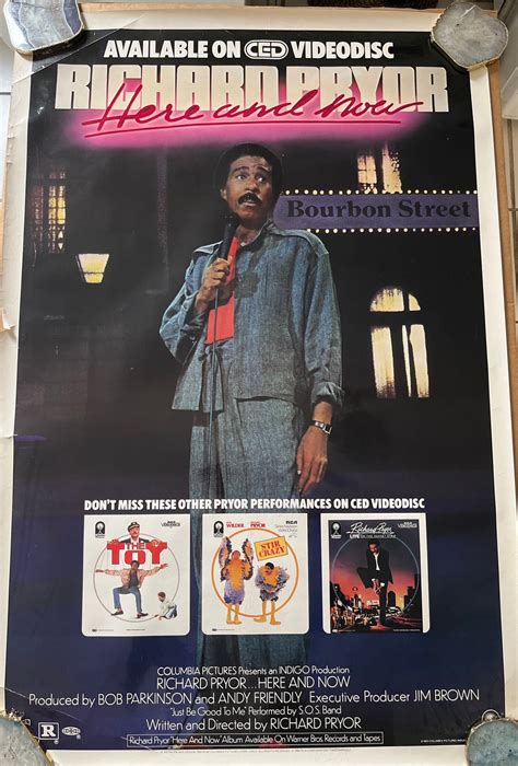 Richard Pryor Here And Now 1983 Vintage Movie Poster Comedy Etsy Canada