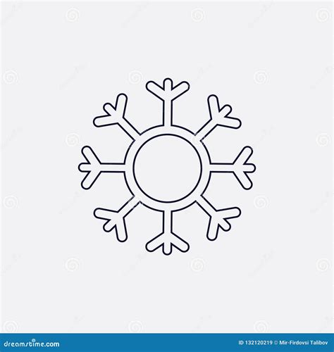 Snowflake Icon Or Logo Christmas And Winter Theme Symbol Vector And