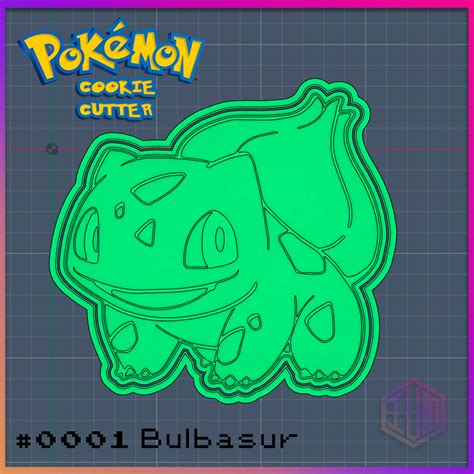 Stl Datei Bulbasaur Keksausstecher Pokemon Ausstecher Sammlung D