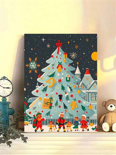 Pintura Digital Diy Feliz Natal Ilumine Sua Vida Criativa Pinte Um