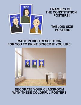 Framers of the Constitution Posters by Elvia Montemayor -Nest- | TpT