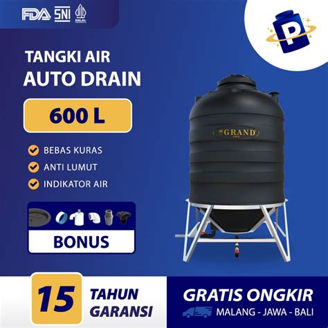 Jual Tangki Toren Tandon Air Auto Drain Liter Bebas Kuras Shopee