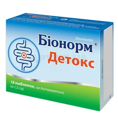 Біонорм® Детокс таблетки, що диспергуються 1.5 г блістер, №18 ...