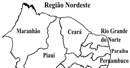 Blog de Geografia: Mapa da Região Nordeste para Colorir