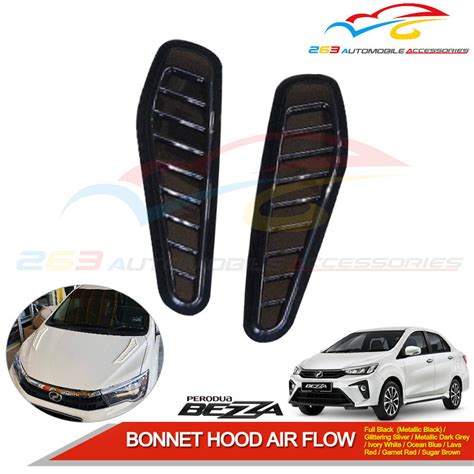 Perodua Bezza Bonnet Hood Air Flow Scoop Vent Decorative Pc Set