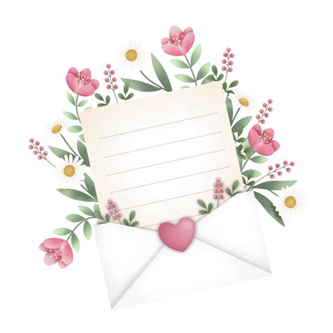 White Envelope With Pink Flower Flower Envelopes Envelope With Paper