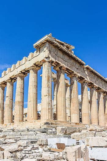 Athens Greece Ruins Pillars Acropolis Black And White Graph