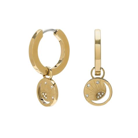 Olivia Burton Celestial Sun Gold Plated Hoop Earrings