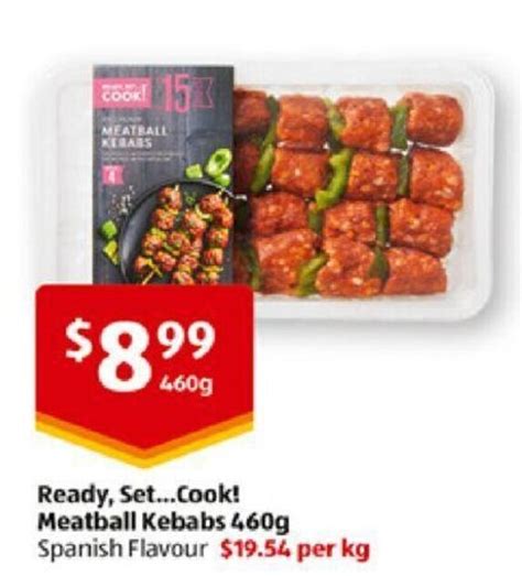 Ready Set Cook Meatball Kebabs 460g Offer At ALDI