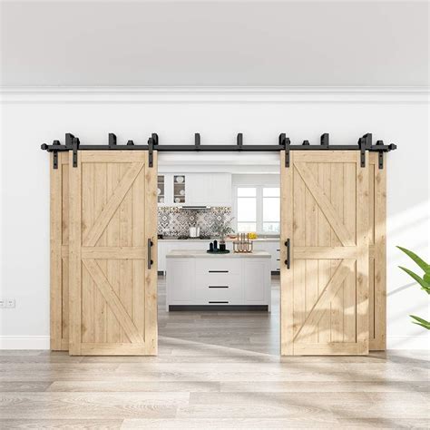 WINSOON 8FT Sliding Bypass Barn Wood Door Hardware 8 India Ubuy