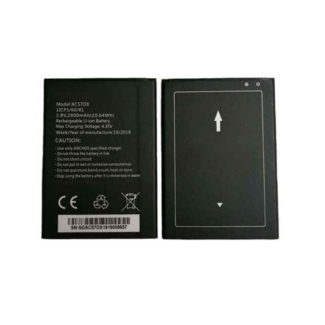 2800mAh AC57OX Replacement Battery For Archos AC57OX Smartphone Battery