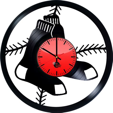 Boston Red Sox Logo Handmade Vinyl Record Wall Clock - Logo Boston Red ...