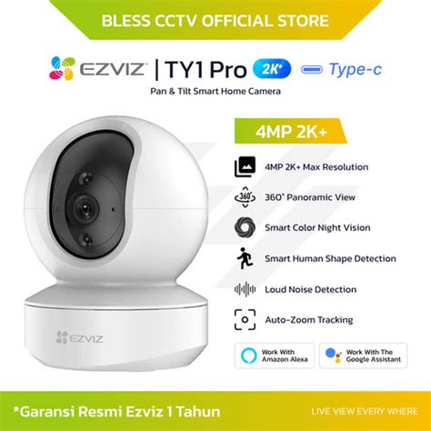 Jual EZVIZ TY1 Pro 4MP 2K Smart Pan Tilt IP Camera CCTV Indoor Wifi