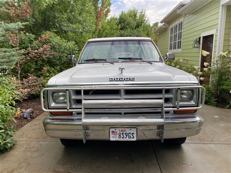 1988 Dodge W Series Pickup White 4wd Manual W150 Classic Dodge Ram