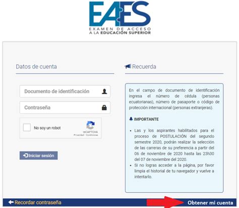 Tutorial Para Crear Cuenta Para El Examen EAES ConsultasEC