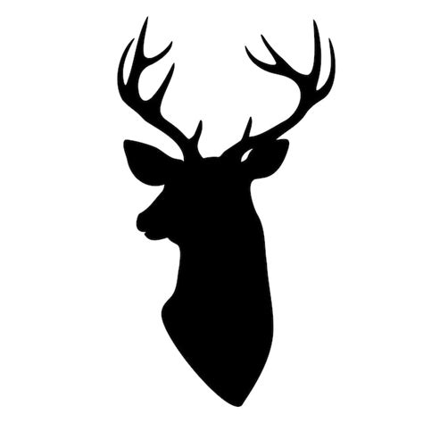 Premium Vector Deer Head Silhouette Vector Illustration