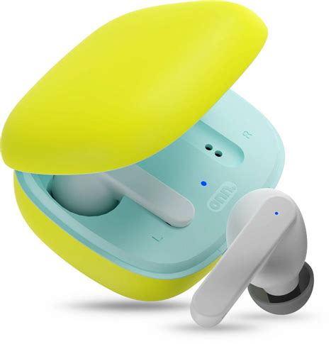 Onn True Wireless Earbuds With Charging Case Yellow Green New