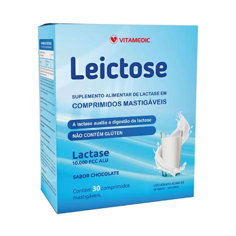 Leictose Lactase 10000fcc 30 Comprimidos Mastigáveis Em Oferta