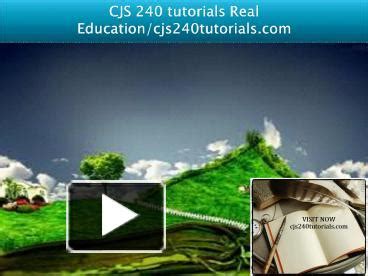 PPT CJS 240 Tutorials Real Education Cjs240tutorials PowerPoint