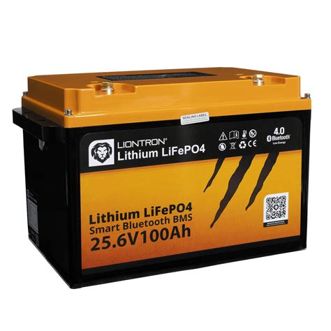 Liontron LiFePo4 Akku 25 6V 100Ah LX Smart BMS Mit Bluetooth App