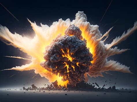 Download Ai Generated Explosion Fireball Royalty Free Stock