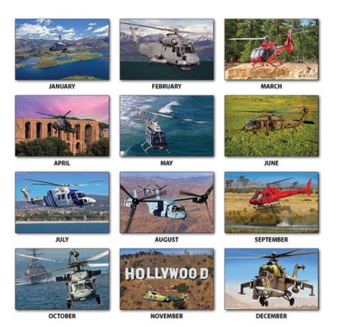 Helicopter Calendar 2019 From Aircraft Spruce Europe