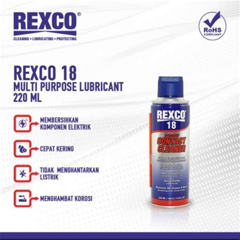 Jual REXCO 18 CONTACT CLEANER 220 ML CAIRAN PEMBERSIH ELECTRIC