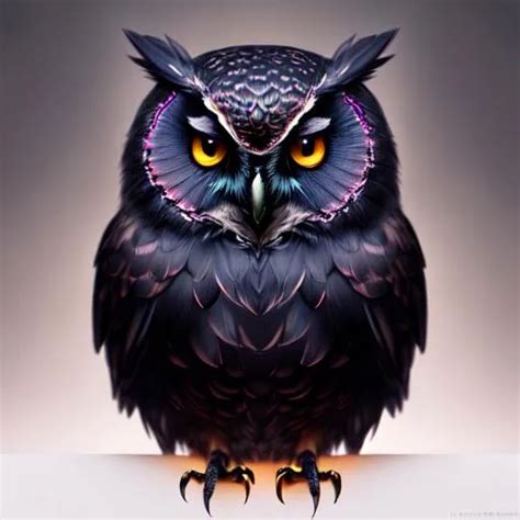 Illustration Photographic Dark Full Body Owl Naked OpenArt