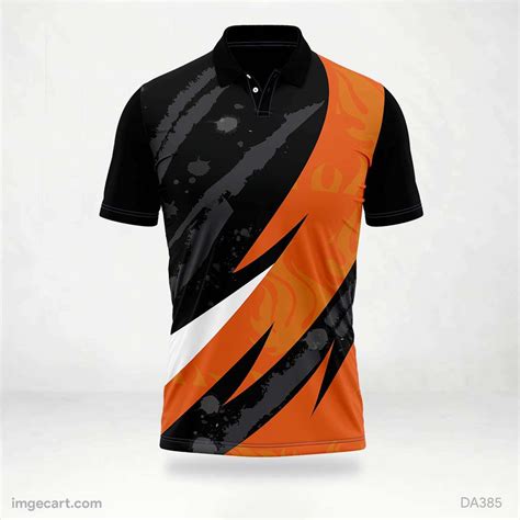 E-sports Jersey Design Black and Orange - imgecart