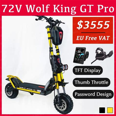 Kaabo Wolf King GT Pro Electric Scooter Gold Color 72V 35Ah 2000Wx2