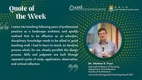 Cetl Quote Of The Week Mr Mathew R Pryor Teaching And Learning