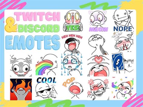 Twitch Emote Base Pack Etsy