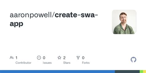 GitHub Aaronpowell Create Swa App