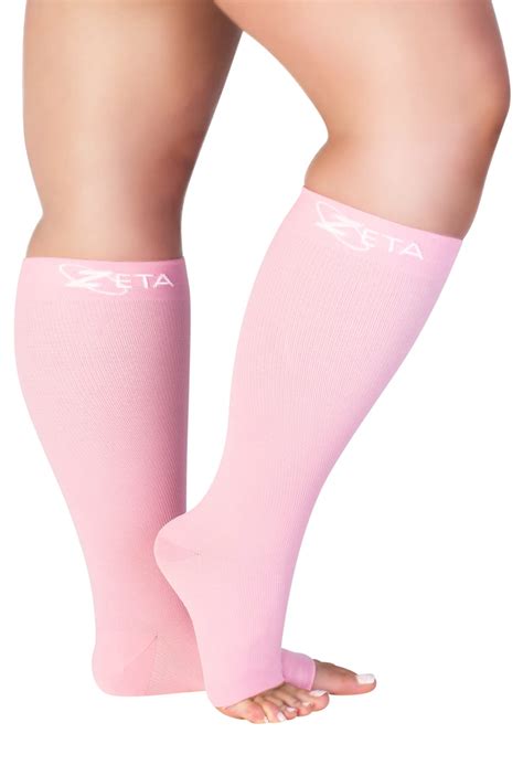 Buy Zeta Socks Open Toe XXXL 26 Inch Wide Calf Plus Size Compression 20