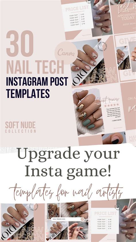 Nail Tech Instagram Post Template Nail Artist Instagram Etsy In