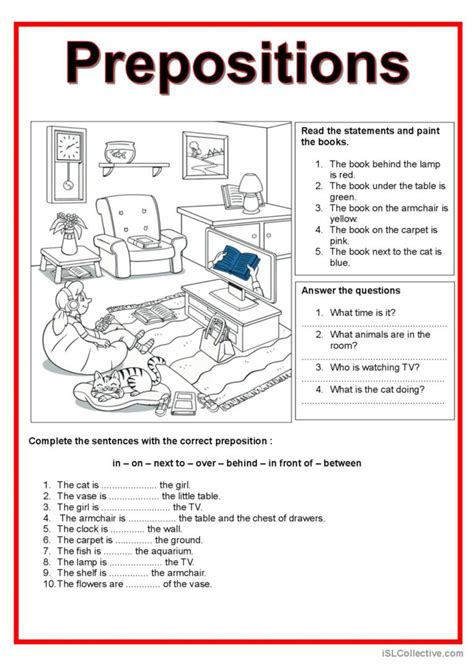 Prepositions Of Place Worksheet Intermediate Worksheet NBKomputer