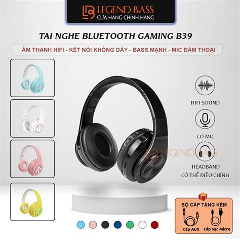 Tai Nghe Bluetooth Gaming Có Mic Âm Thanh Nổi Hifi Headphone Không Dây