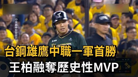 台鋼雄鷹中職一軍首勝 王柏融奪歷史性mvp－民視新聞 Youtube